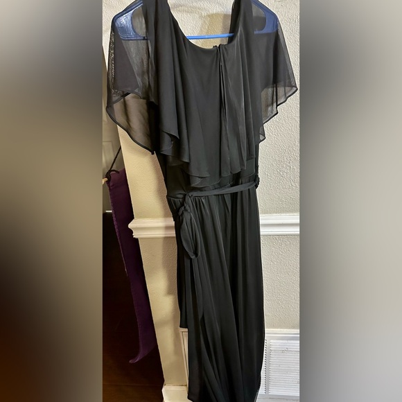 Azazie floor length gown, black - Picture 2 of 3
